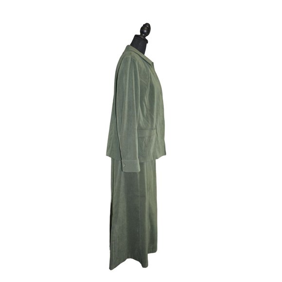 JM collection Jacket and skirt suit  14 Army Green 97% Polyester & 3% Spandex - Picture 2 of 12